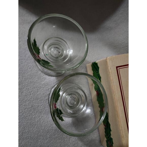 Vintage 1981 Avon Holiday Hostess Collection Candlestick Holder Candy Dish Holly - Picture 3 of 11